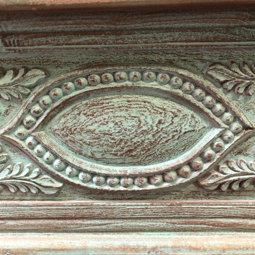 k83 8120 indian furniture unique green trunk box