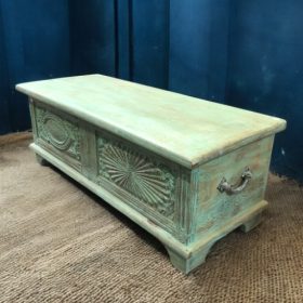 k83 8120 indian furniture unique green trunk hallway