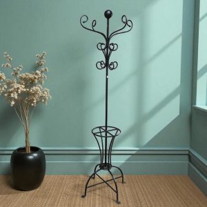k83 8687 indian furniture black metal coat stand main