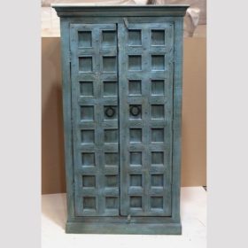 k84 1267 indian furniture blue squared cabinet factory