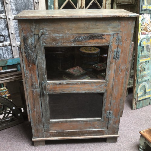 k79 2579 indian furniture shallow glass door cabinet wooden
