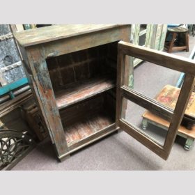 k79 2579 indian furniture shallow glass door cabinet storage