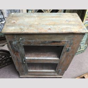 k79 2579 indian furniture shallow glass door cabinet shelved