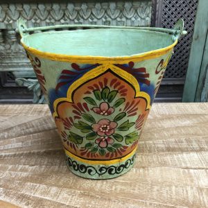 kh29 158 indian furniture hand painted buckets aqua main