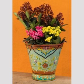 nam bkt 4 indian furniture hand painted buckets metal