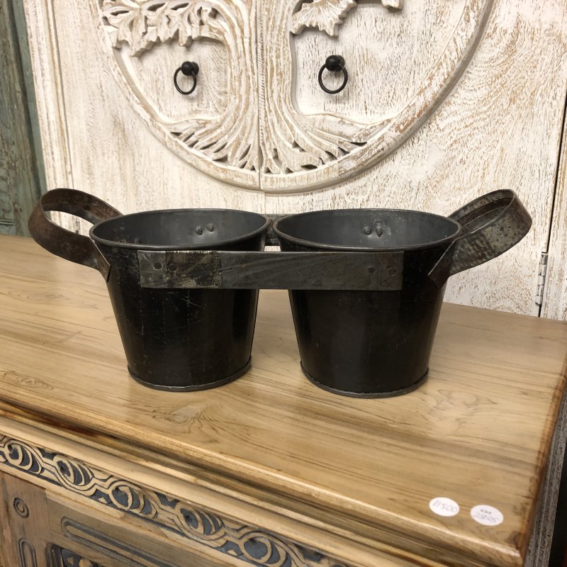 kh29 118 indian accessory gift pair of metal buckets main