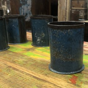 kh29 126 indian accessory gift rustic blue metal canister main