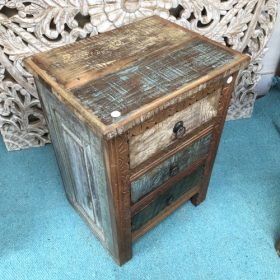 kh29 142 b indian furniture 3 drawer bedside table rustic