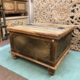 kh29 146 indian furniture bronze sunburst square box main