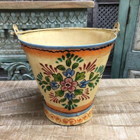 kh29 158 indian furniture hand painted buckets cream main