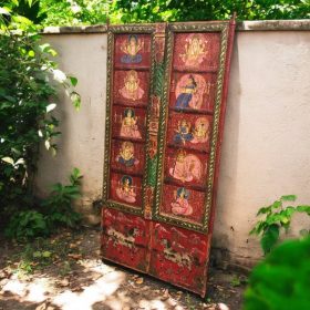 kh29 222 a indian furniture rich red wall panel main