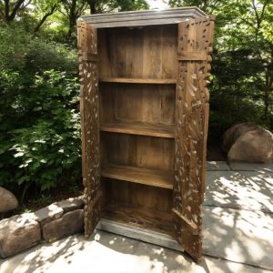 Alternative view of Carved Grey White Cabinet