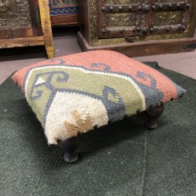 k84 5590 f indian furniture low kilim footstools main