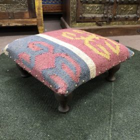 k84 5590 h indian furniture low kilim footstools main