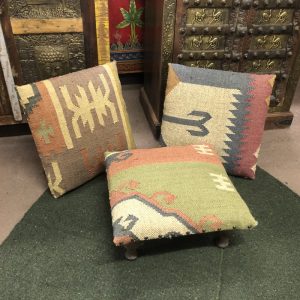 Low Kilim Footstools