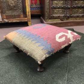 k84 5590 j indian furniture low kilim footstools main