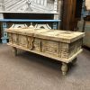 k84 5638 b indian furniture petite shabby trunk cream main